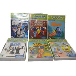 Leapster 6 Games NEW and Preowned Star Wars Nemo Spongebob X-Men Math Leap Frog